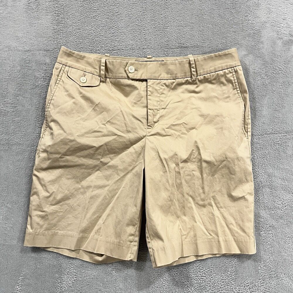 Ralph Lauren Golf Chino Shorts Women's 10 Beige Classic Fit Modest Preppy Casual